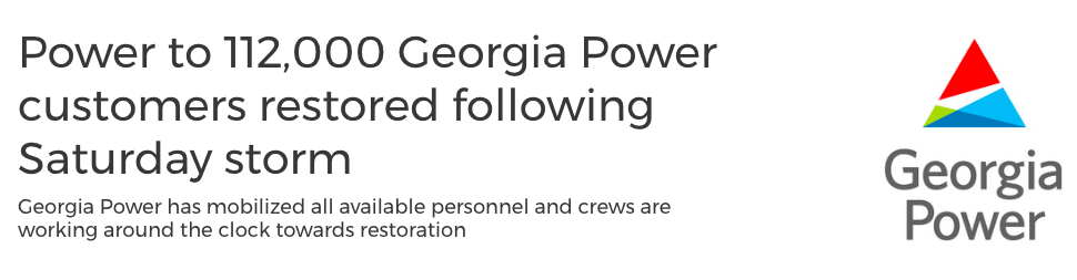 An example of a press release from Georgia Power.